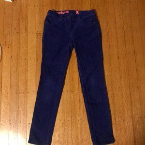 J. Crew Crewcuts Purple Toothpick Cords Size 10